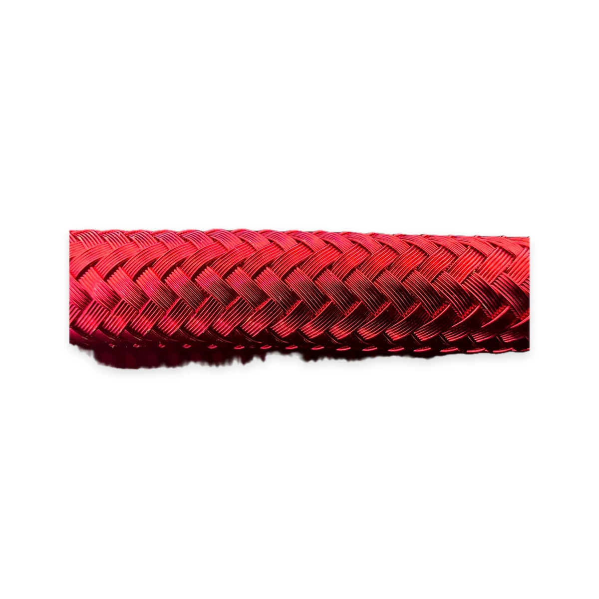 Red braided line finish