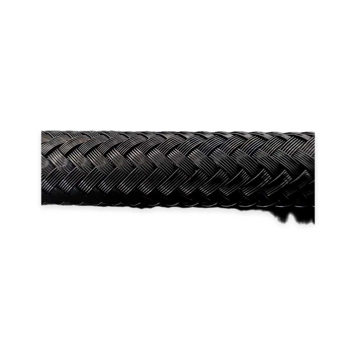 Black braided line finish